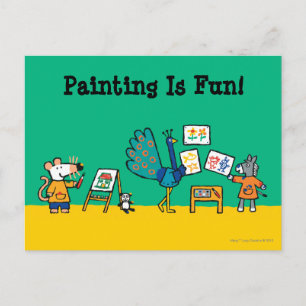 Måla med Maisy! Vykort