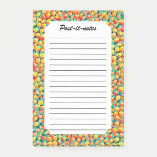 Måla med moderna färgstarka geometriska färgämnen  post-it block