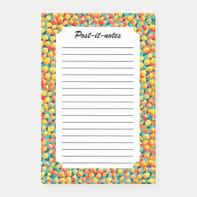 Måla med moderna färgstarka geometriska färgämnen  post-it block (Framsida)