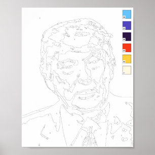 Måla med nummer: Donald Trump 2 Poster