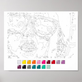 Måla med nummer Poster: Graffiti Girl Poster