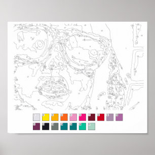 Måla med nummer Poster: Graffiti Girl Poster