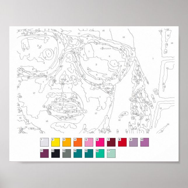 Måla med nummer Poster: Graffiti Girl Poster (Framsidan)