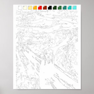 Måla med nummer Poster: Skräm Poster