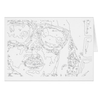 Måla med nummerkort: Graffiti Girl Hälsningskort