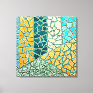 Måla med vattenfärg Stone Mosaic + dina idéer Canvastryck
