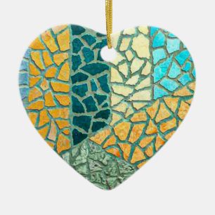 Måla med vattenfärg Stone Mosaic + dina idéer Julgransprydnad Keramik