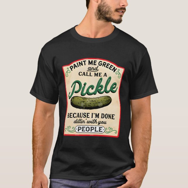 Måla mig Grönt och kalla mig en plockbil T Shirt (Framsida)
