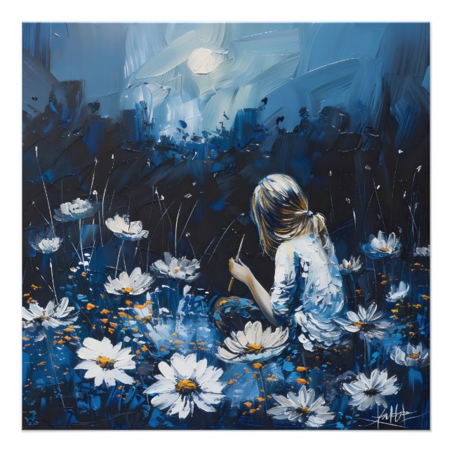 Måla nattblommor fototryck (Framsidan)