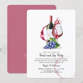 Måla och Drickparty  Inbjudningar