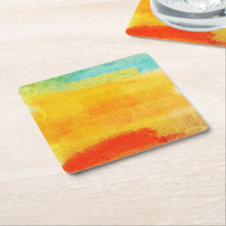 Måla på Abstrakt för vintage Underlägg Papper Kvadrat