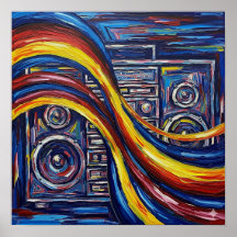 Måla på abstrakt Music