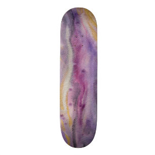 Måla på Abstrakten Moonglow Guld Mini Skateboard Bräda 18,5 Cm
