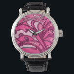 Måla på abstraktens Rosa Armbandsur<br><div class="desc">Ett daliesque-tryck,  den här abstraktens rosa-målning av Tina Kafantaris,  har en vriden,  smält linjer i tre paneler. Ett dynamiskt surrealistiskt tryck som ser underbar ut på ett antal produkter. Hitta dina favoriter idag!</div>