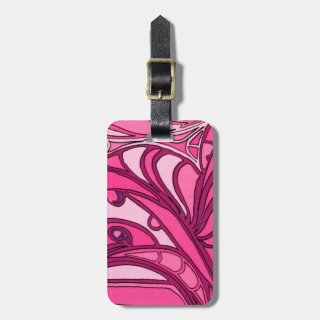 Måla på abstraktens Rosa Bagagebricka (Vertikal Framsida)