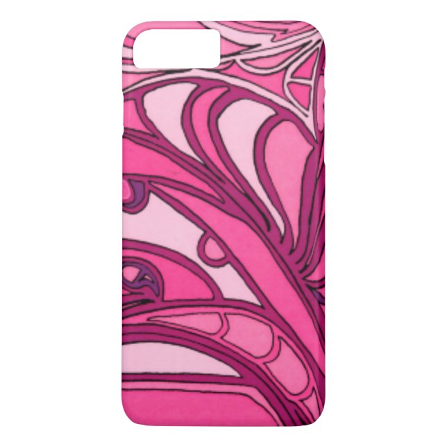 Måla på abstraktens Rosa Case-Mate iPhone Skal (Baksida)