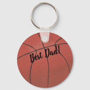 Måla på Basketball Best Pappa-mall Nyckelring