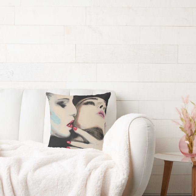 Måla på en bild i skuggorna kudde (Soffa)