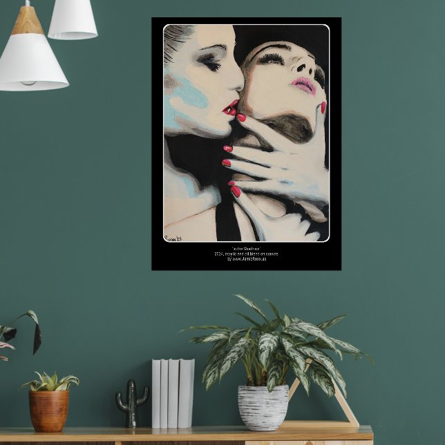 Måla på en bild i skuggorna poster (Vardagsrum 1)