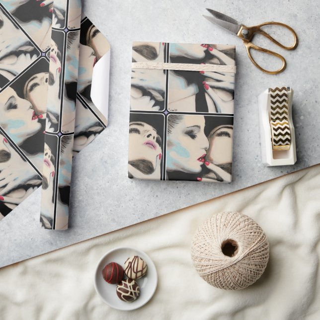 Måla på en bild i skuggorna presentpapper (Hantverk)