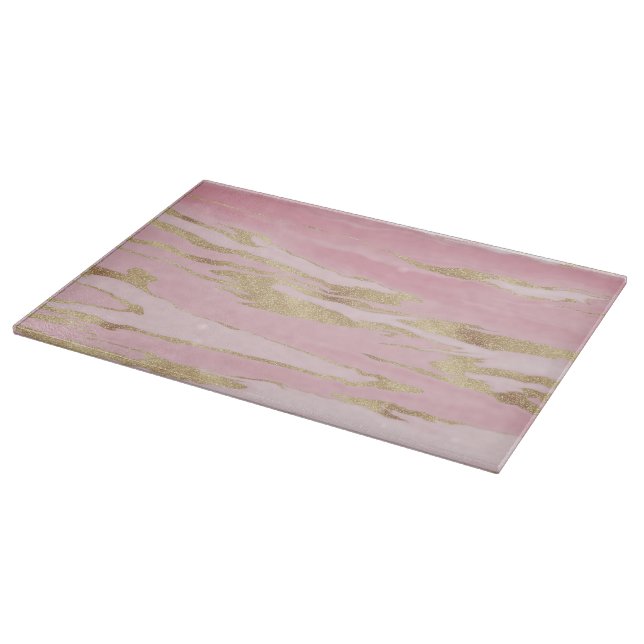 Måla på guld Rosa Marble Abstrakt (Hörn)