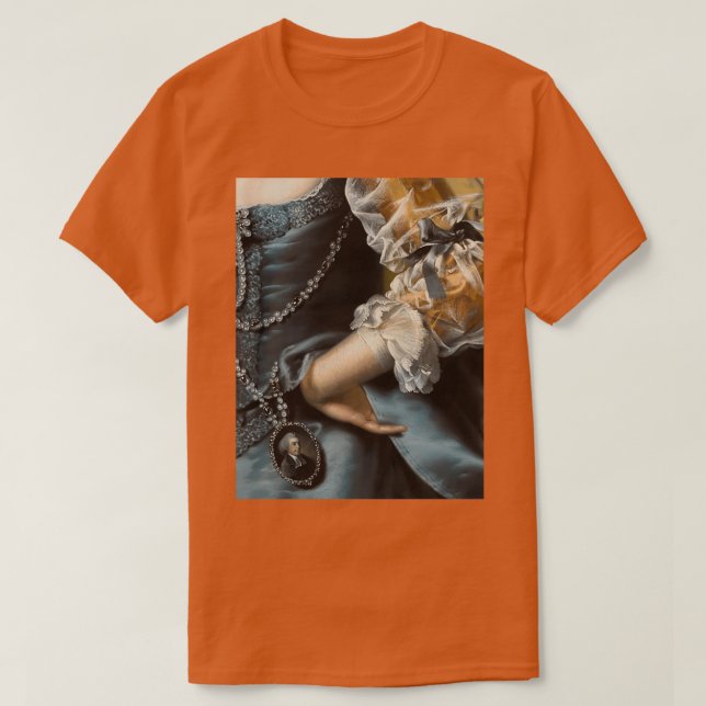 Måla på Renaissance för kvinnor i blå dager T Shirt (Design framsida)