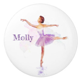 Måla på söt Ballet Dancer - lägg till namn i Knopp
