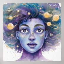 Måla på Watercolor Ansikte