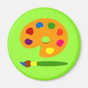 Måla palettkonst magnet