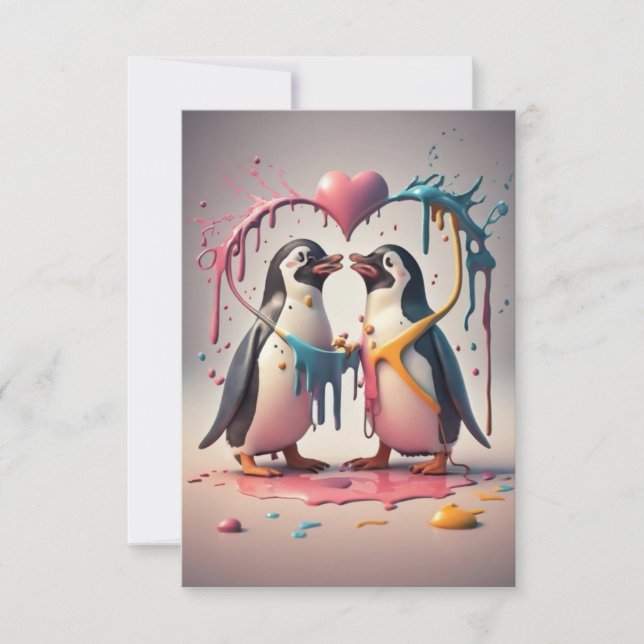 måla par penguiner (Framsida)