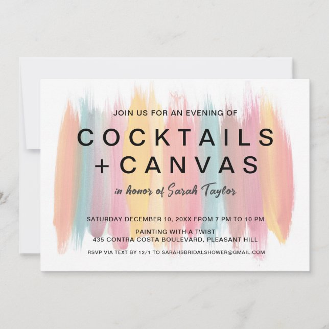 Måla Party Möhippa Inbjudningar (Framsida)