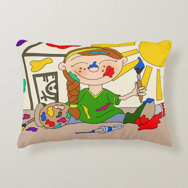 Måla partyet prydnadskudde (Framsidan)