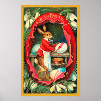 Måla Påskägg Red Vintage Påsk Poster