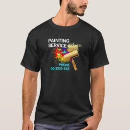 Måla platta Guld-penselmålning T Shirt