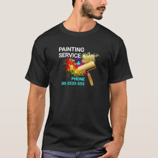 Måla platta Guld-penselmålning T Shirt