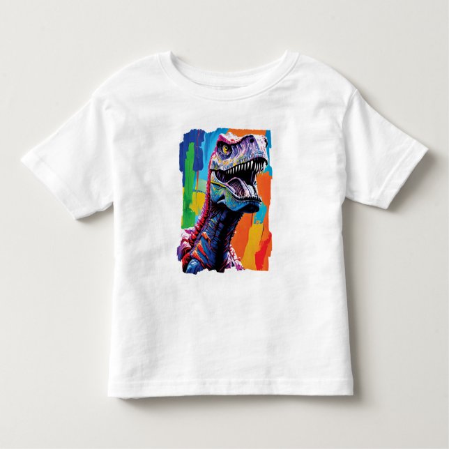 Måla Porträtt i en Tyrannosaurus Rex | T-Rex T Shirt (Framsida)