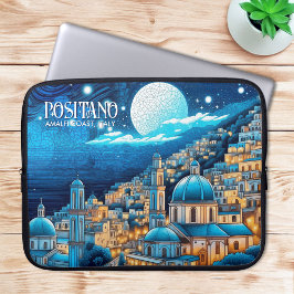 Måla Positano Amalfi Kusten Italien Art Travel Laptop Fodral