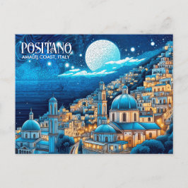 Måla Positano Amalfi Kusten Italien Art Travel Vykort