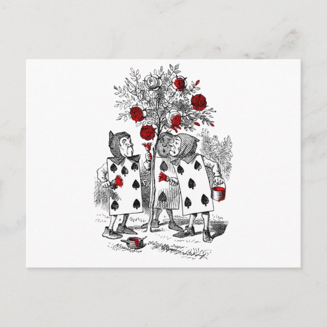 Måla Rosor Red Vykort (Framsida)