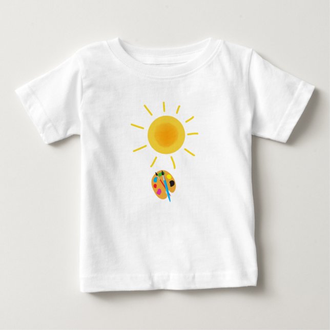 måla sol t shirt (Framsida)