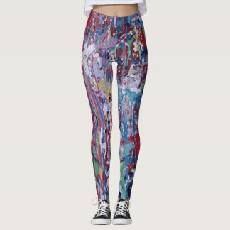 Måla splatterdamasker leggings