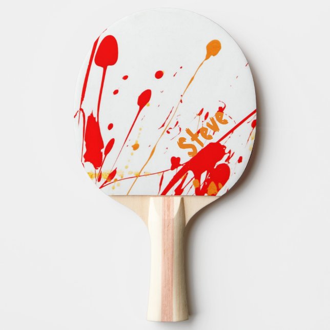Måla splatteren som den beställnings- pingen Pong Pingisracket (Framsidan)