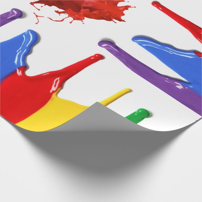 Måla splatteren som slår in papper presentpapper (Hörn)