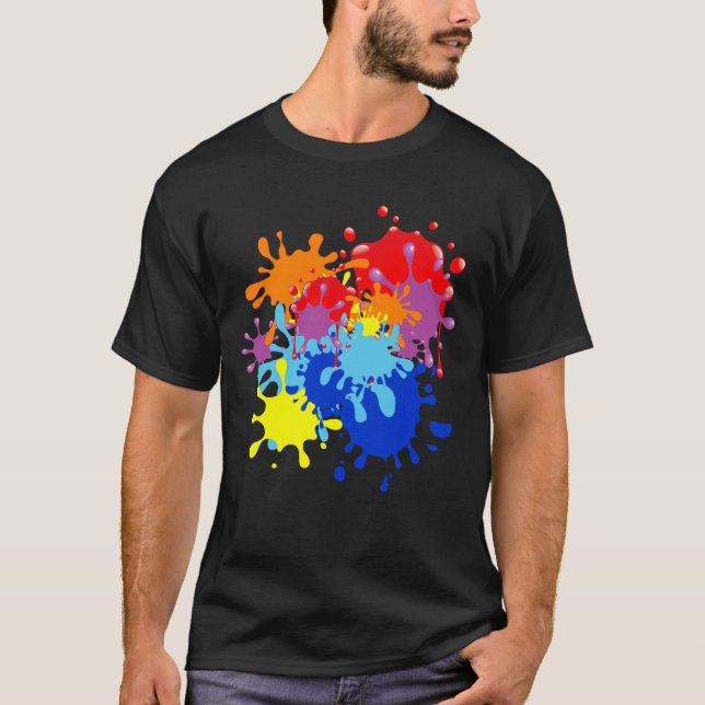 Måla splatteren tee (Framsida)