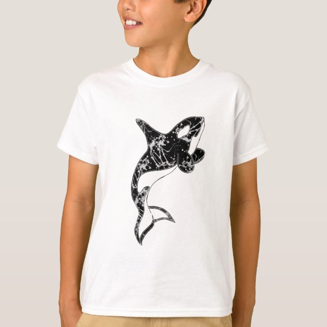 Måla SplatterOrcakonst T-shirt (Framsida)