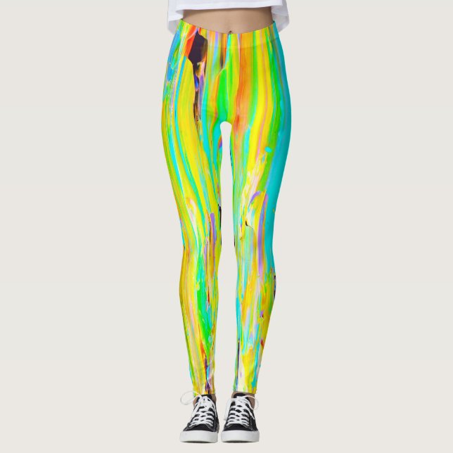 Måla sudddamasker leggings (Framsida)