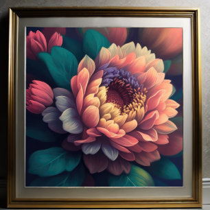 Måla upp blomma poster