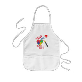 Måla ut ditt hjärta,Anpassningsbar Kids Apron Barnförkläde