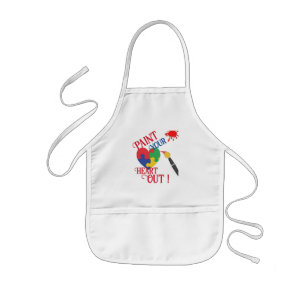 Måla ut ditt hjärta,Anpassningsbar Kids Apron Barnförkläde