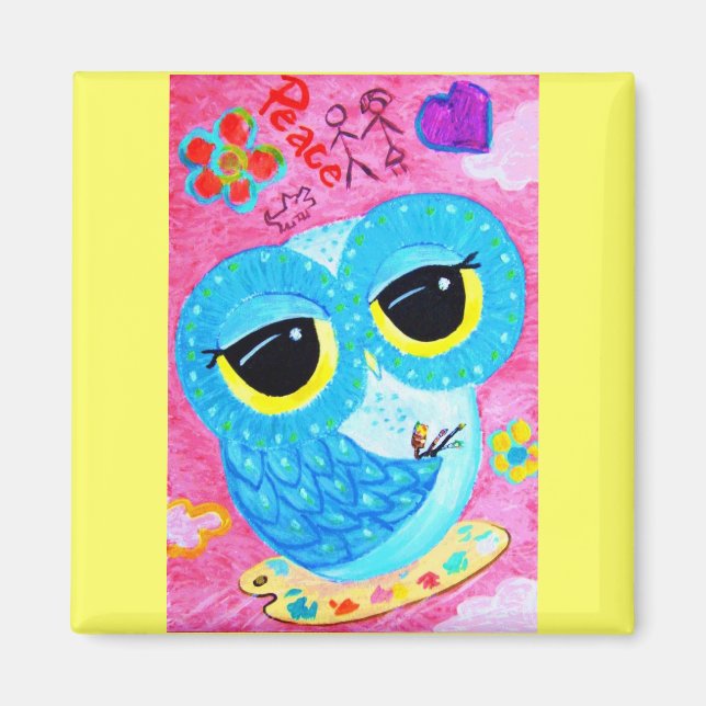 Måla världen bättre Ställe Magnet (Framsidan)